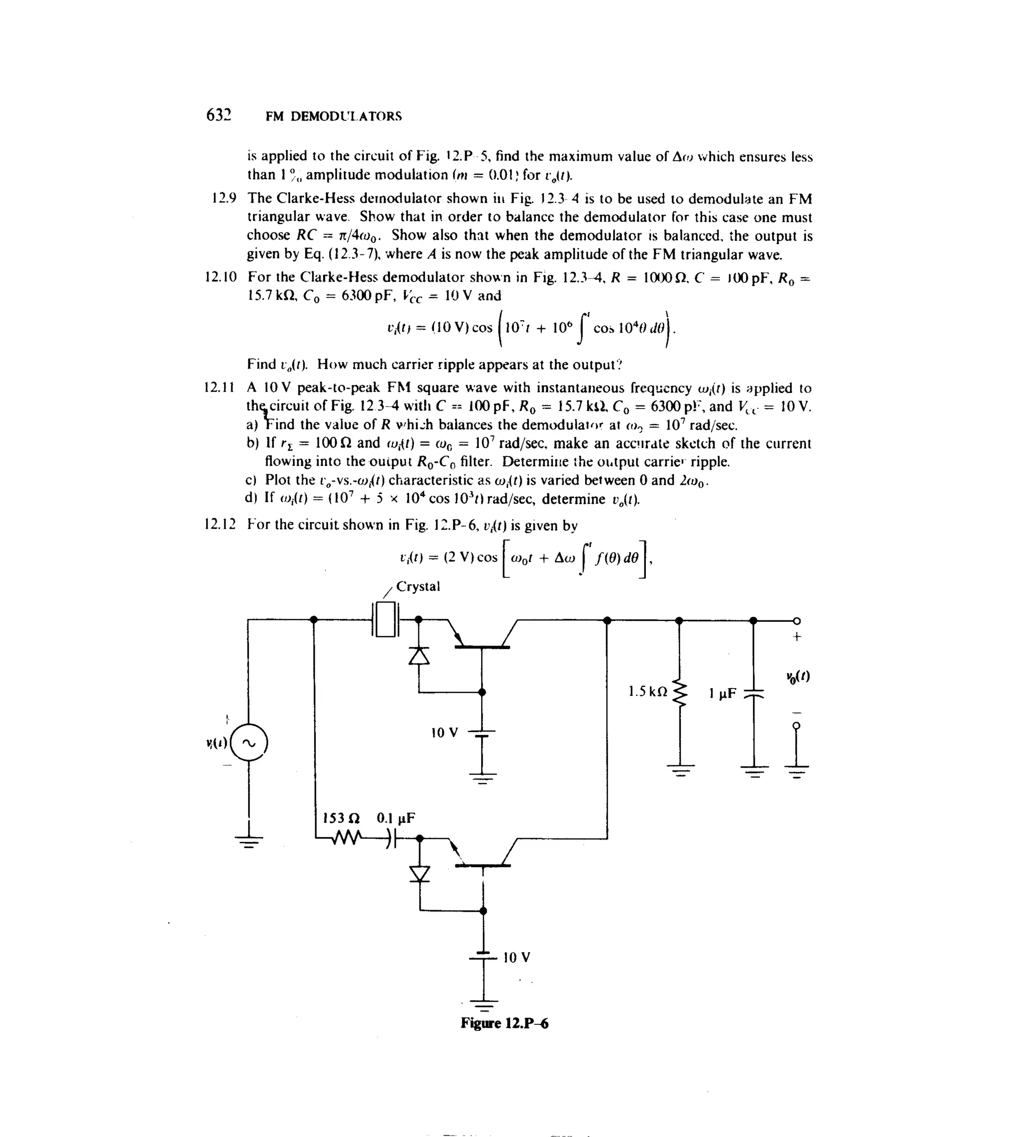 Communications circuits of clarke & hess
