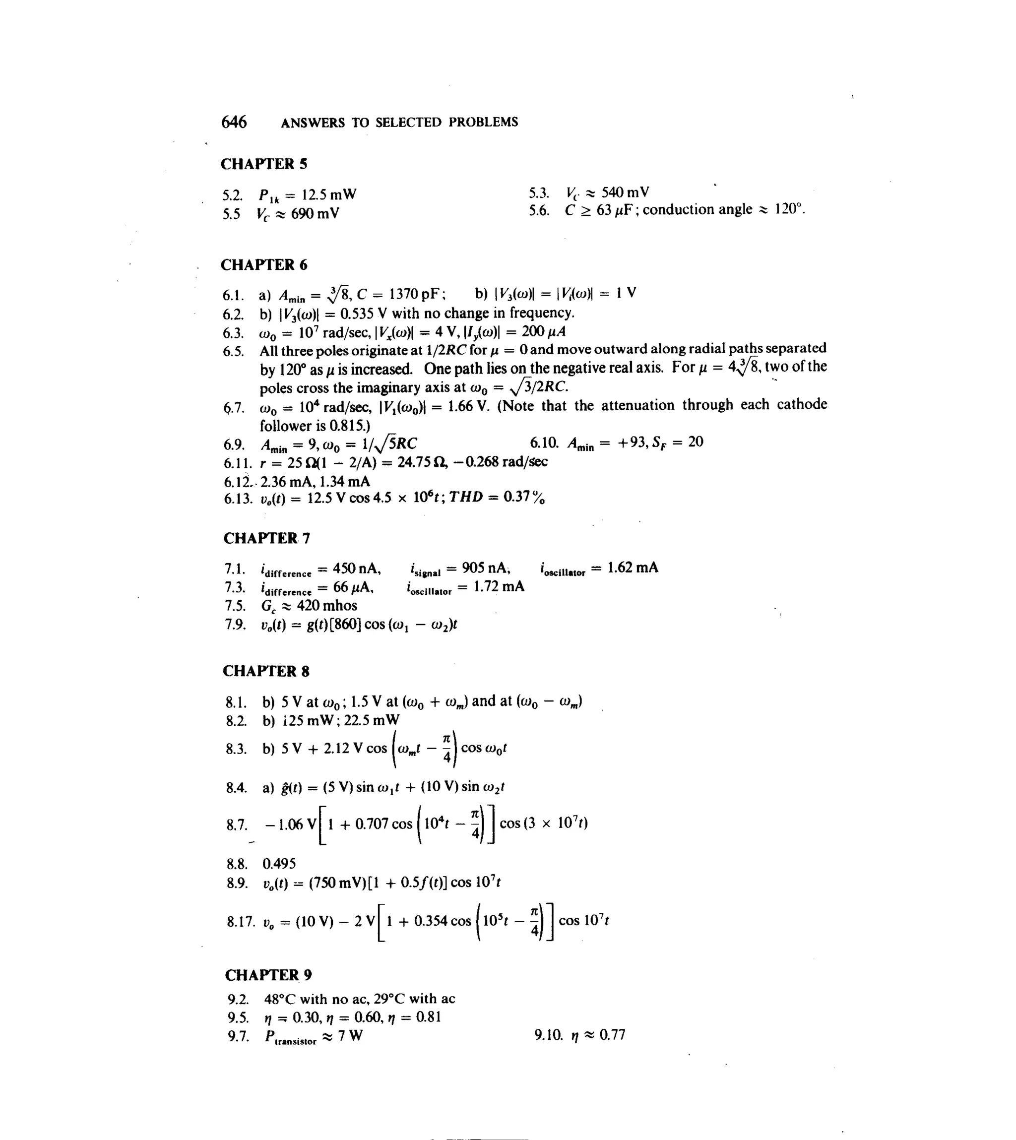 Communications circuits of clarke & hess
