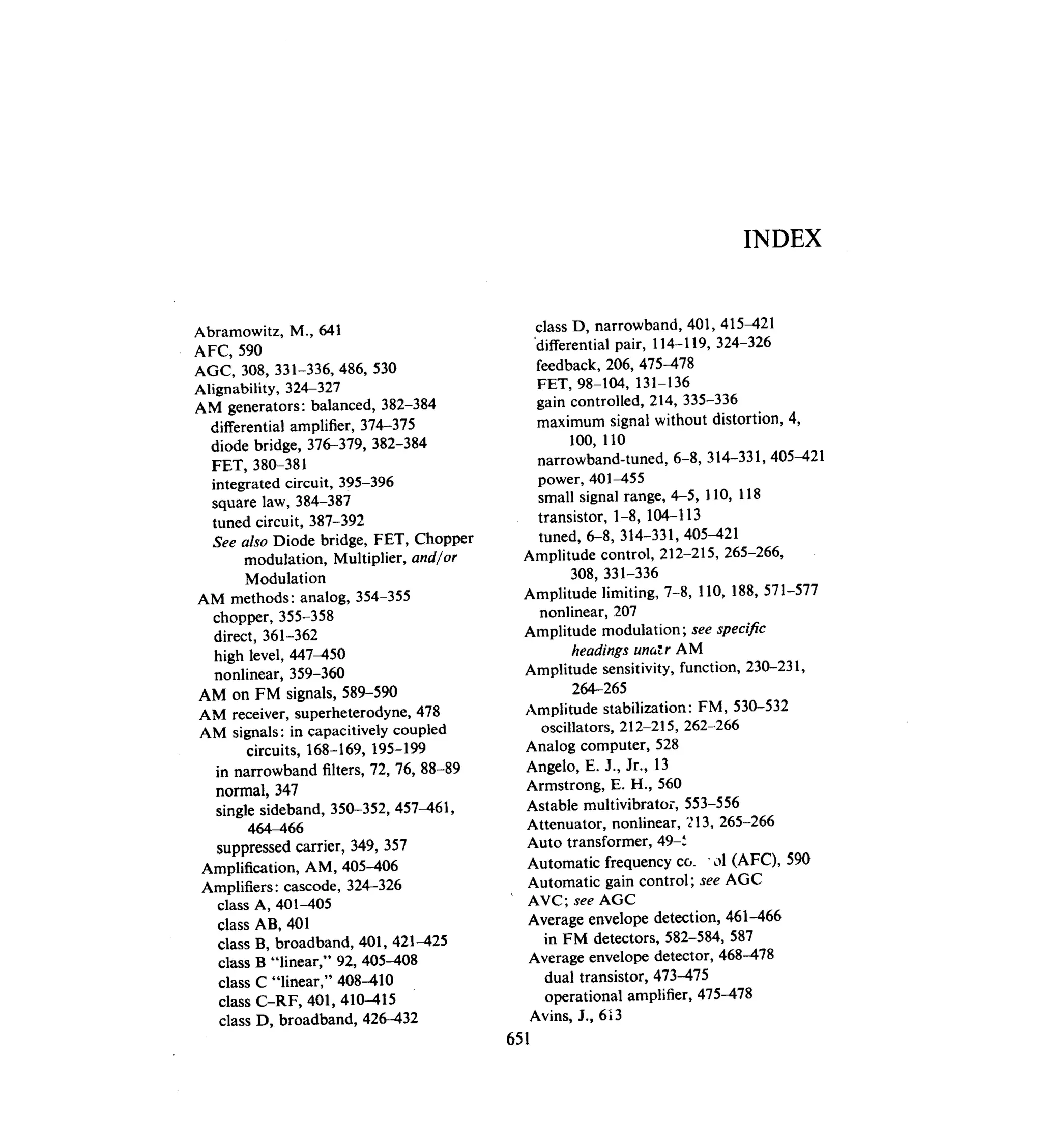 Communications circuits of clarke & hess