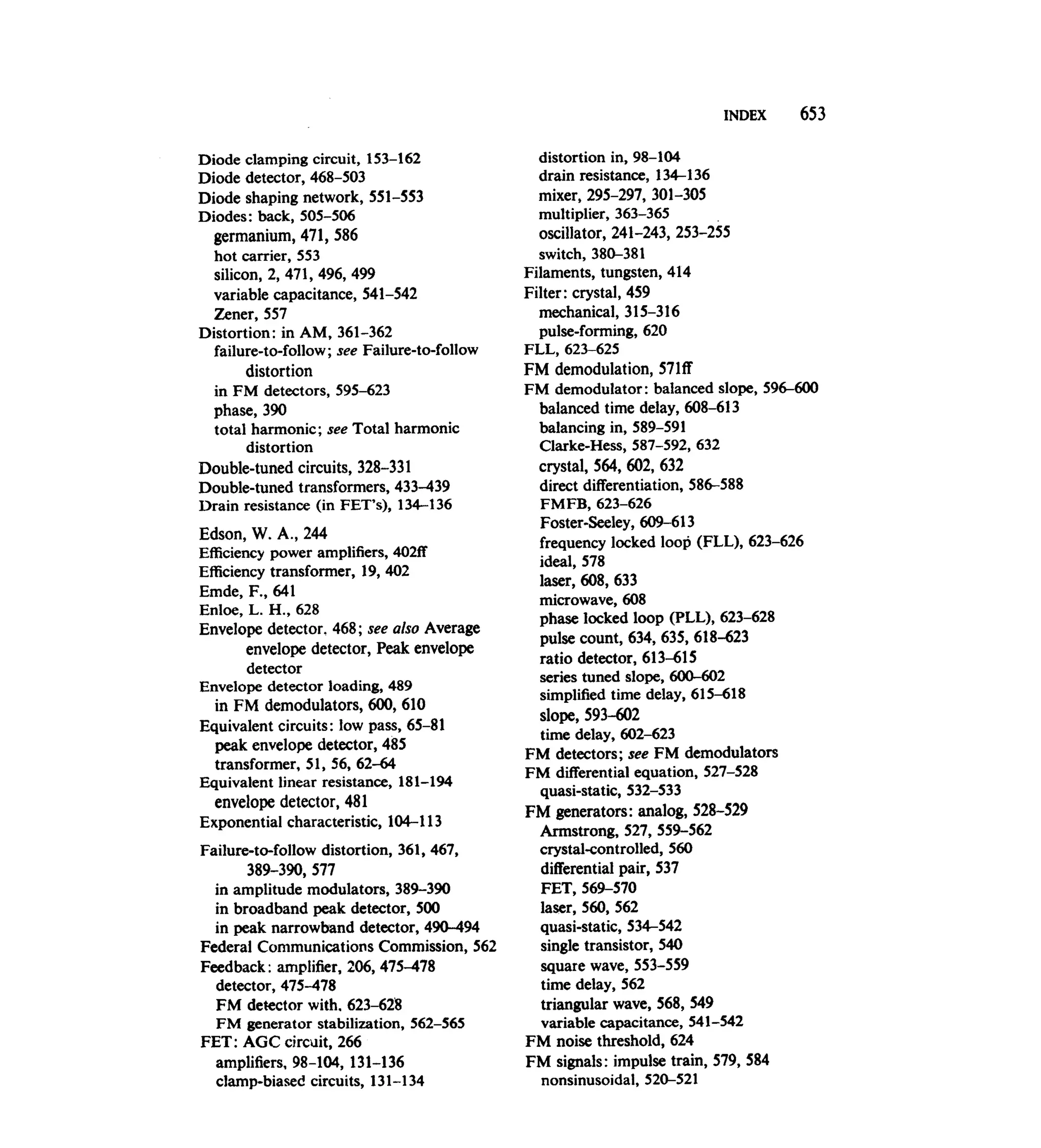 Communications circuits of clarke & hess