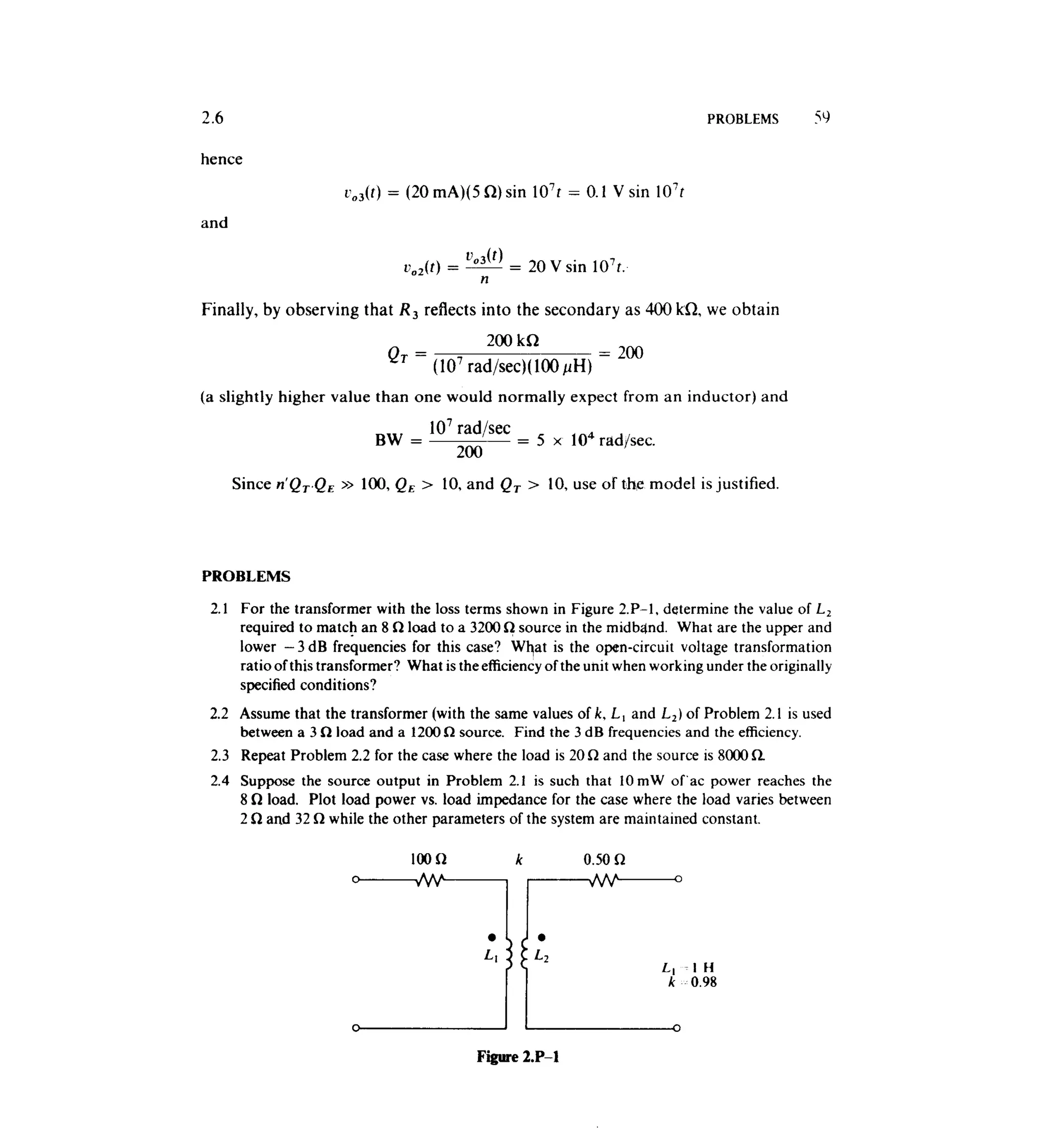 Communications circuits of clarke & hess