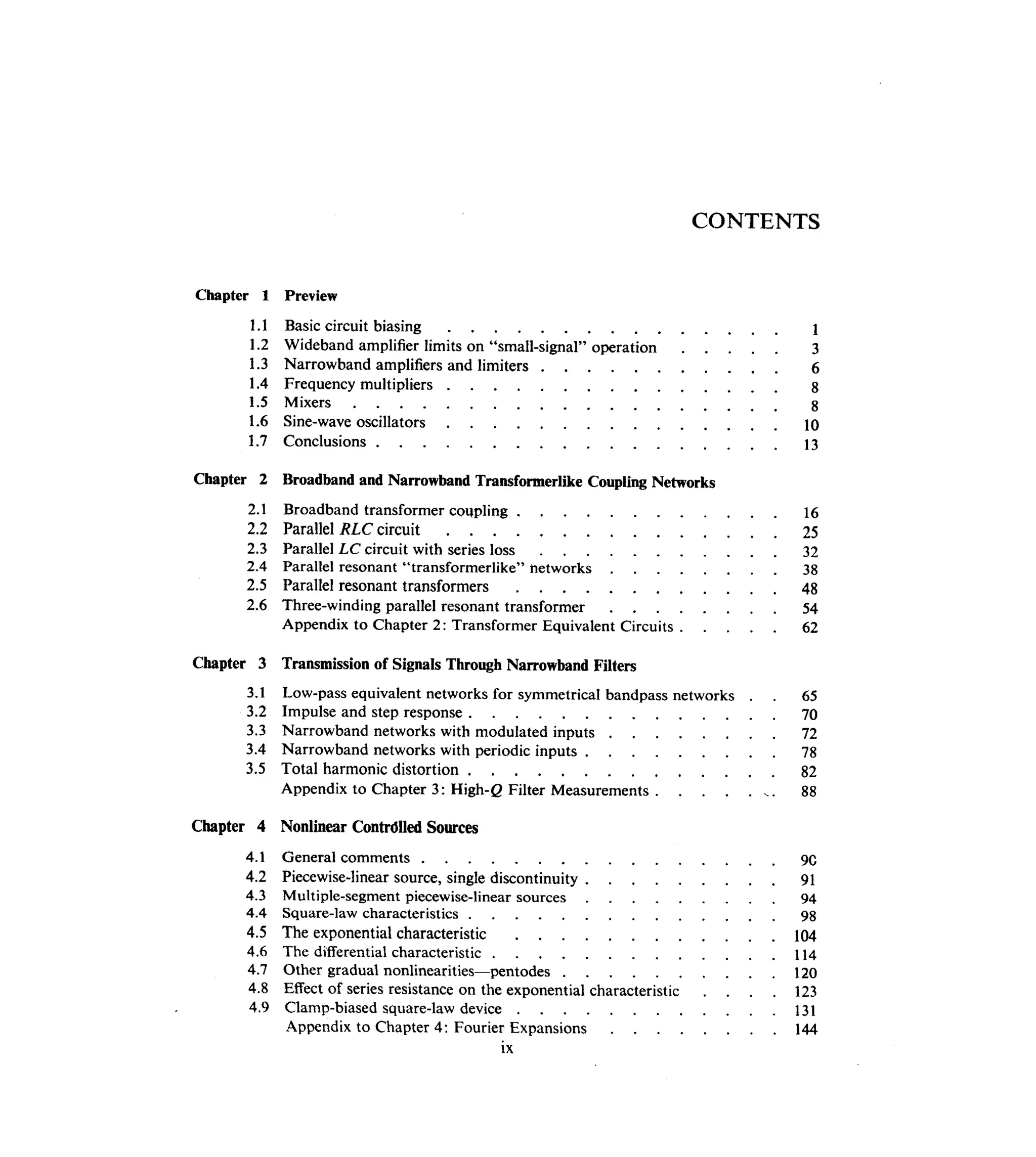 Communications circuits of clarke & hess