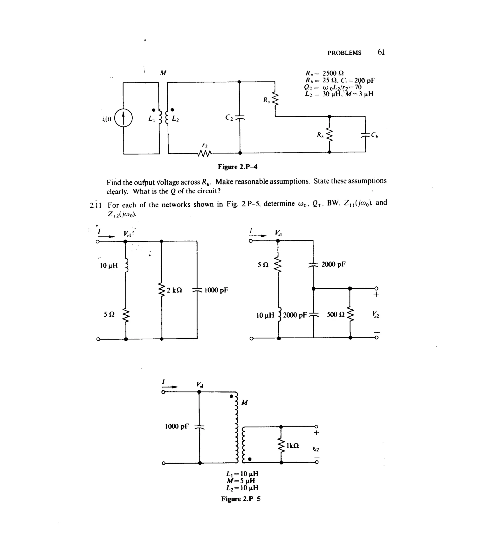 Communications circuits of clarke & hess