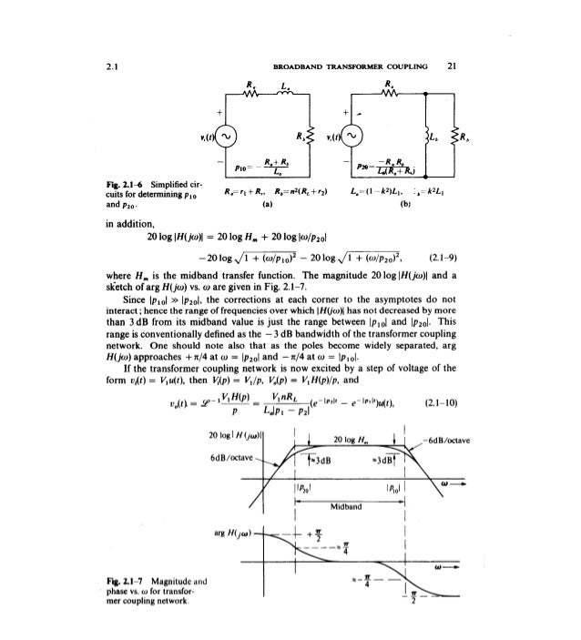 Communications circuits of clarke & hess