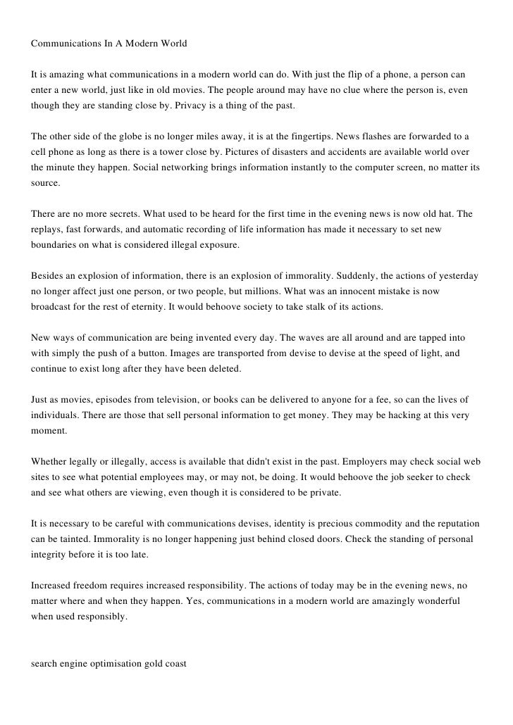 science in the modern world essay Science is important because we live in a world today where parts the effective teaching of science education essay science is an integral part of modern. science in the modern world essay Science is important because we live in a world today where parts the effective teaching of science education essay science is an integral part of modern.