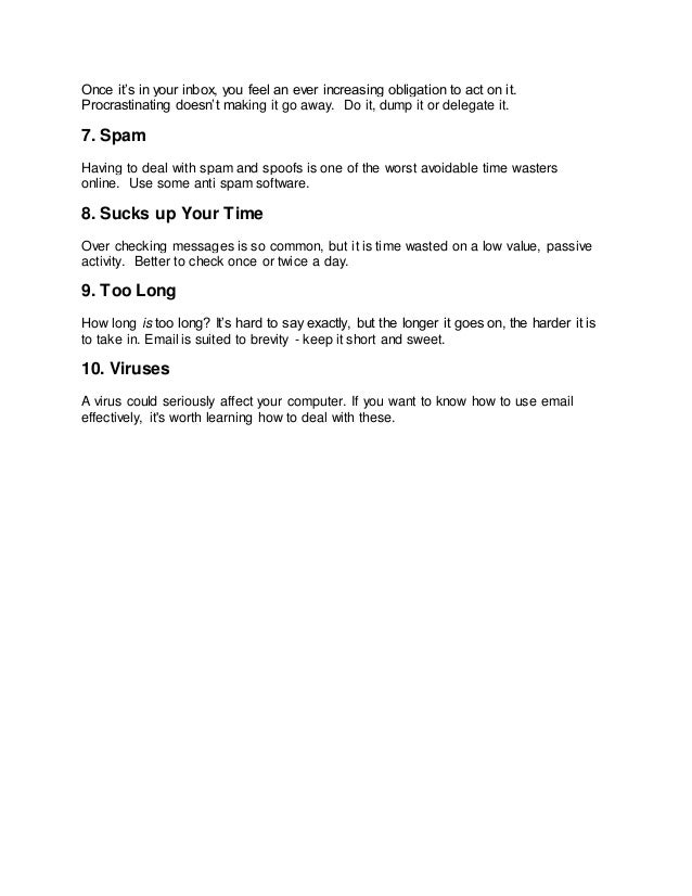 Advantage And Disadvantage Of Email