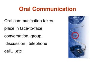 What about meeting?? Meeting is a mean of communication may need all mentioned forms of cmmunication.All levels of managers often arrange meeting.