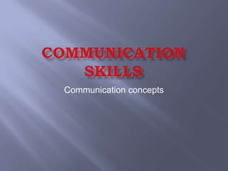 Communication concepts
 
