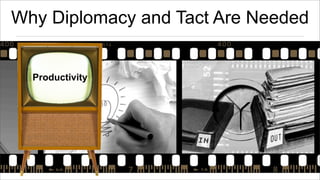Why Diplomacy and Tact Are Needed
Productivity

 