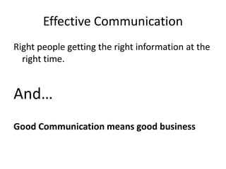 Communicate Right Communication skills | PPTX