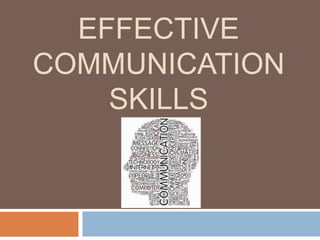 EFFECTIVE
COMMUNICATION
SKILLS
 