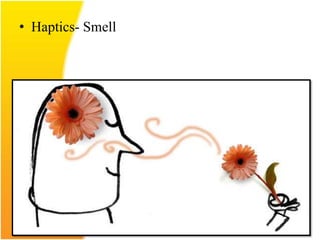 • Haptics- Smell
 