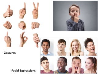 Gestures
Facial Expressions
 