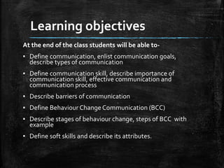 Communication skills, BCC, Soft Skills