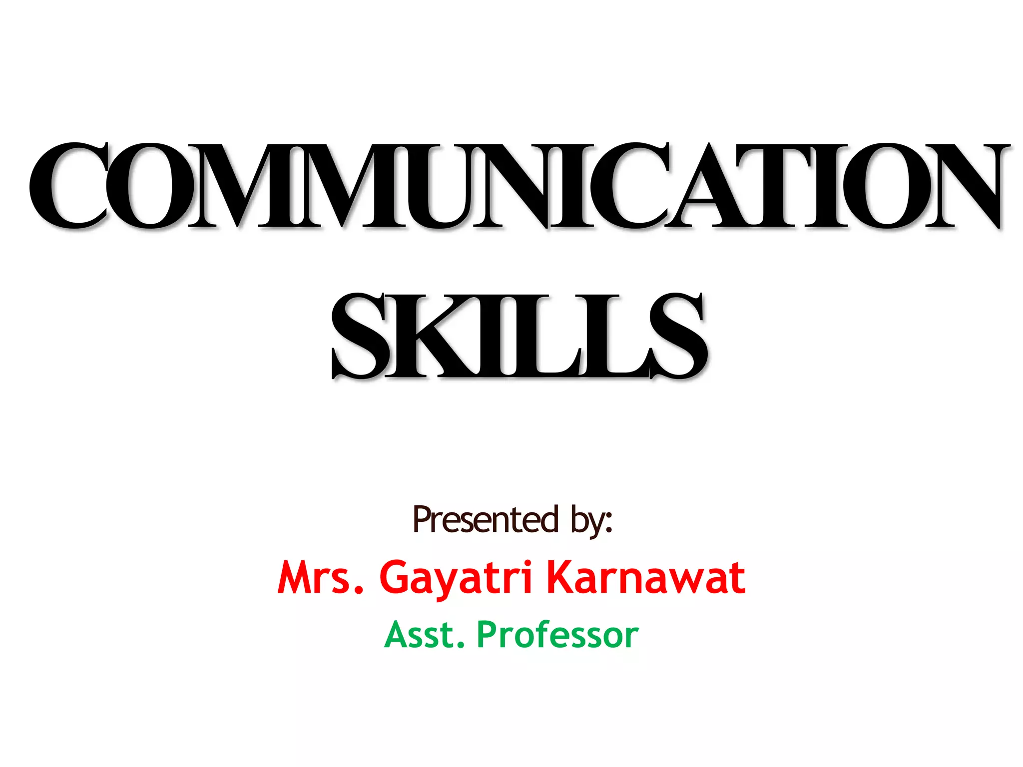 Communication skills | PPT