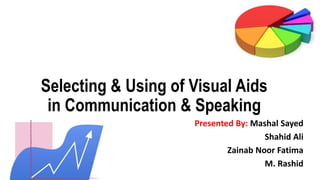 Selecting & Using of Visual Aids
in Communication & Speaking
Presented By: Mashal Sayed
Shahid Ali
Zainab Noor Fatima
M. Rashid
 