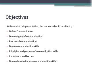 Communication skills.. explaining the different consequences. | PPTX