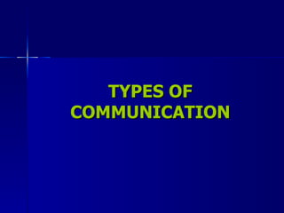 TYPES OF COMMUNICATION 