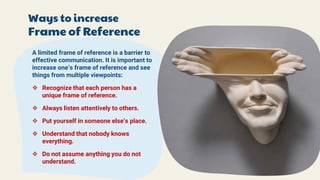 Frame Of Reference Examples In Communication Communication Skills in Medical Practice.pptx