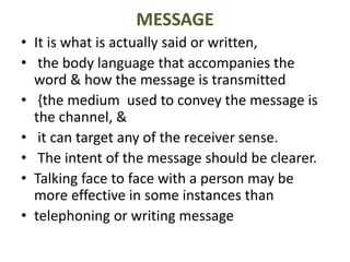 Message Language COMMUNICATION SKILLS IN NURSING FON.ppt