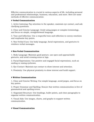 Comprehensive Guide to Effective Communication Skills for Personal and ...