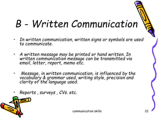 Communication skills, an art to live with | PPTX