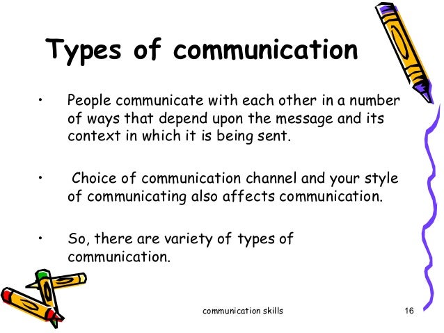 communication skill types