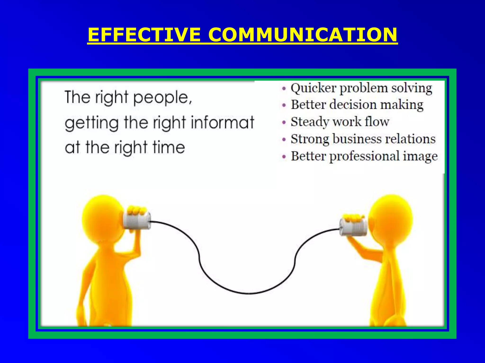 EFFECTIVE COMMUNICATION
 