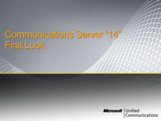 Communications Server “14” First Look 