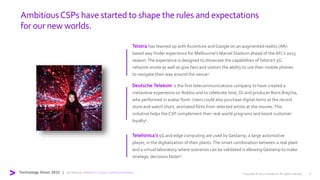 AmbitiousCSPs have started to shape the rules and expectations
for our new worlds.
Telefonica’s 5G and edge computing are ...