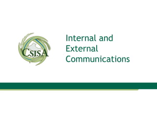 Internal and External Communications 
