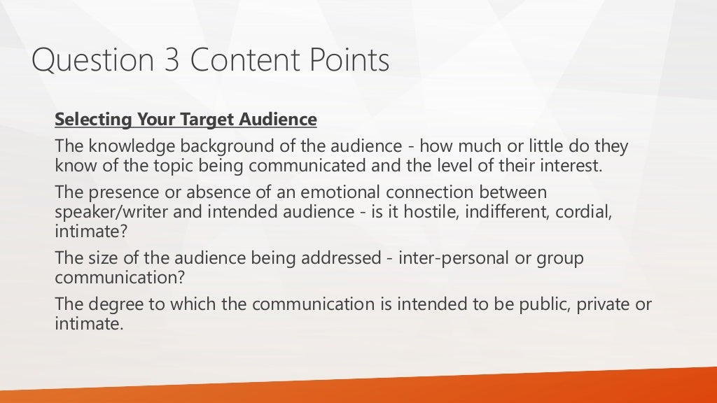 Communication studies exam