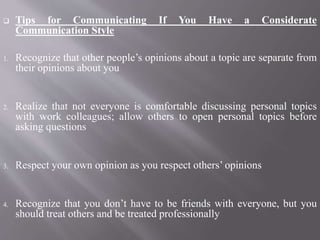 Communication styles | PPTX