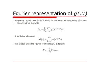 Fourier representation of gT0(t)
 