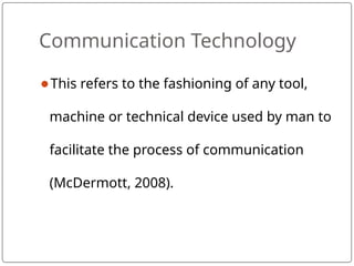 Communication Technology PowerPoint presentation | PPTX