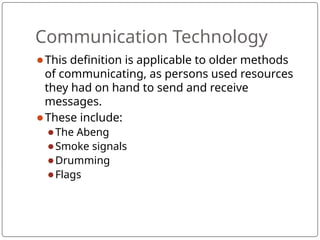 Communication Technology PowerPoint presentation | PPTX
