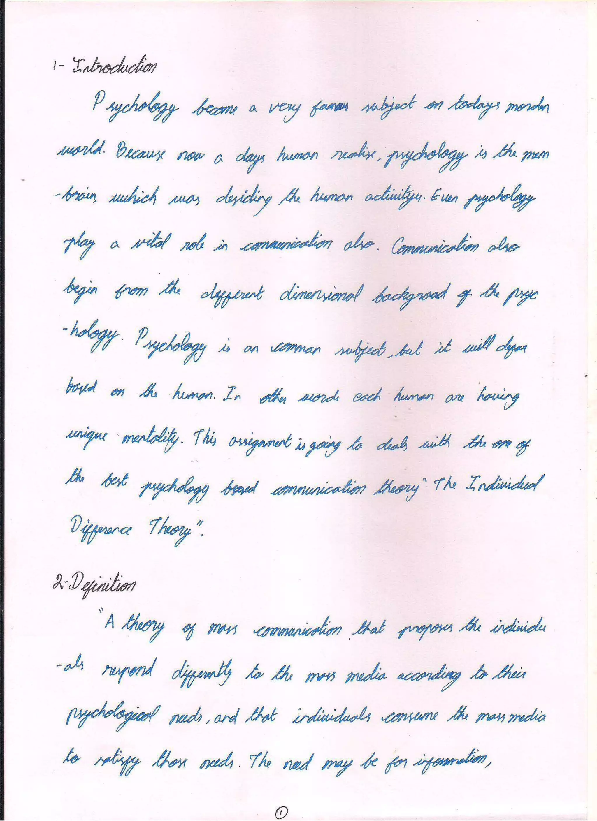 Communication theories 1