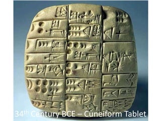 34th Century BCE – Cuneiform Tablet