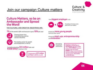 Join our campaign Culture matters
06
 