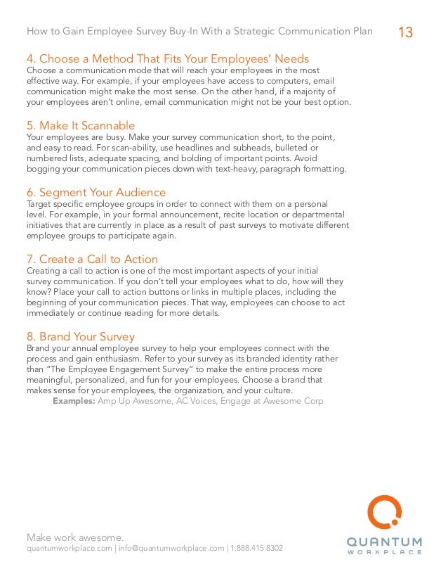 communication survey examples