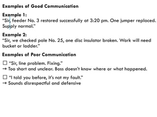 Fixing Problems Communication Process Example Communication_with_Bosses_GridStations_and_Colleagues.pptx