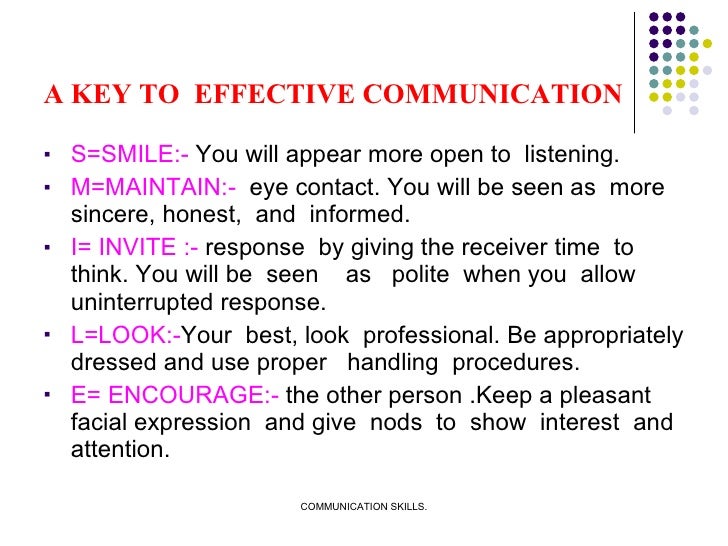 COMMUNICATION SKILLS
