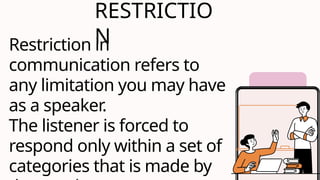 Restriction Communication Example Communicative-Strategies jdjdjsjenenensn | PPTX