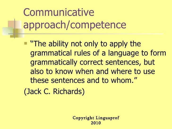 communicative approach