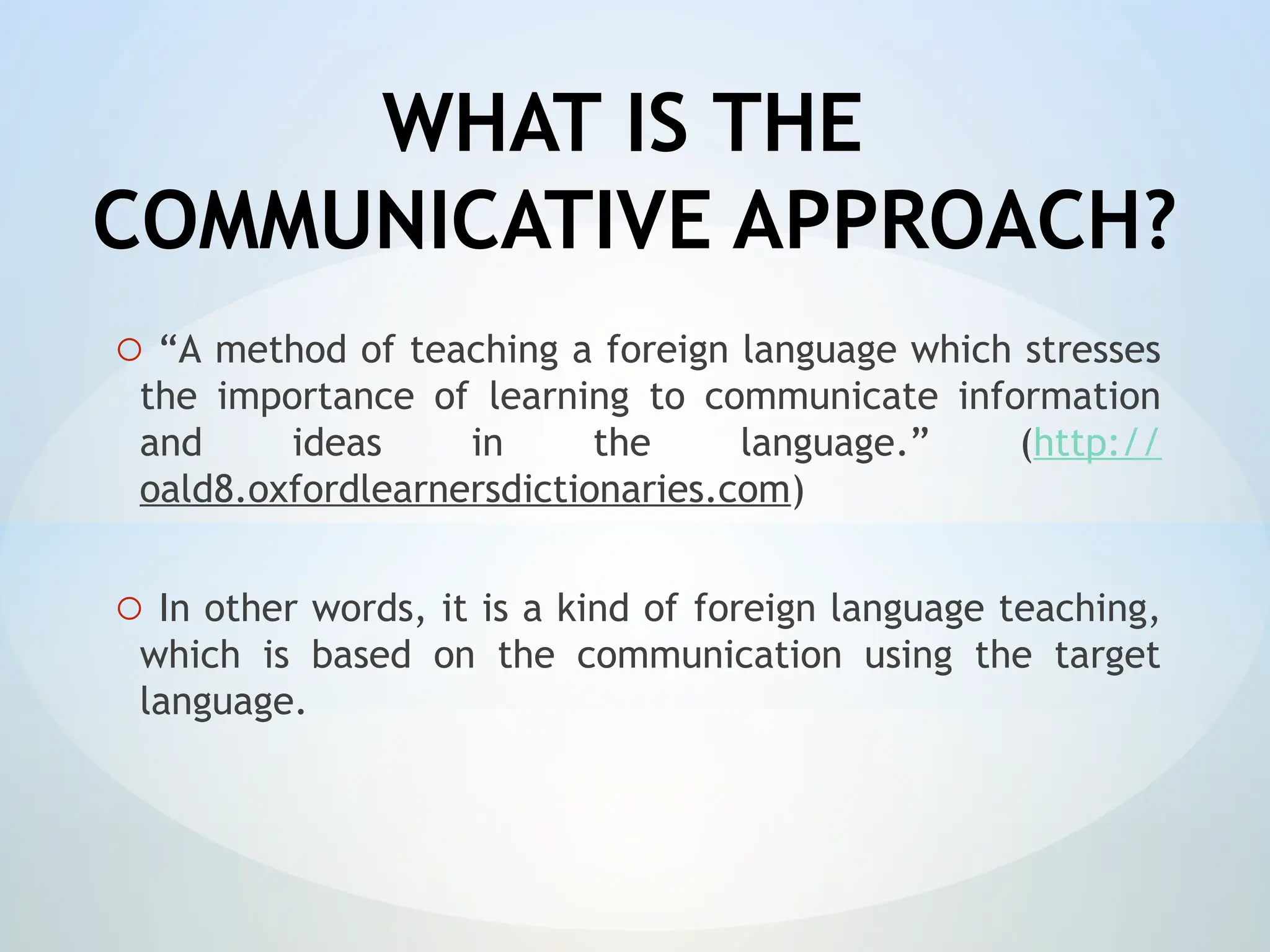 COMMUNICATIVE APPROACH.pptx de pedagógicas | PPT