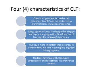 Four (4) characteristics of CLT:
 