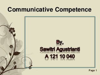 Free Powerpoint Templates Page 1
Communicative Competence
 