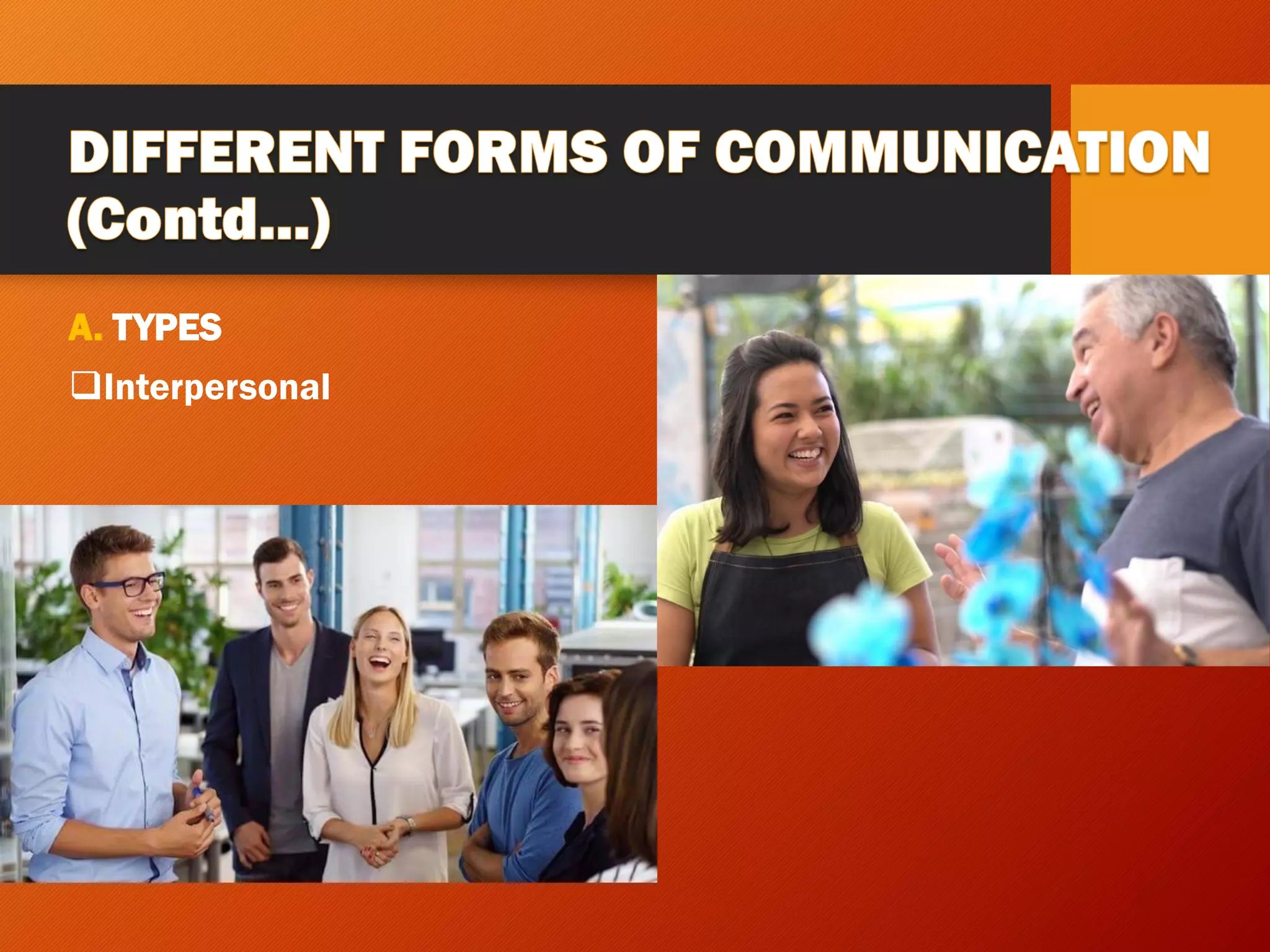 A. TYPES
❑Interpersonal
 