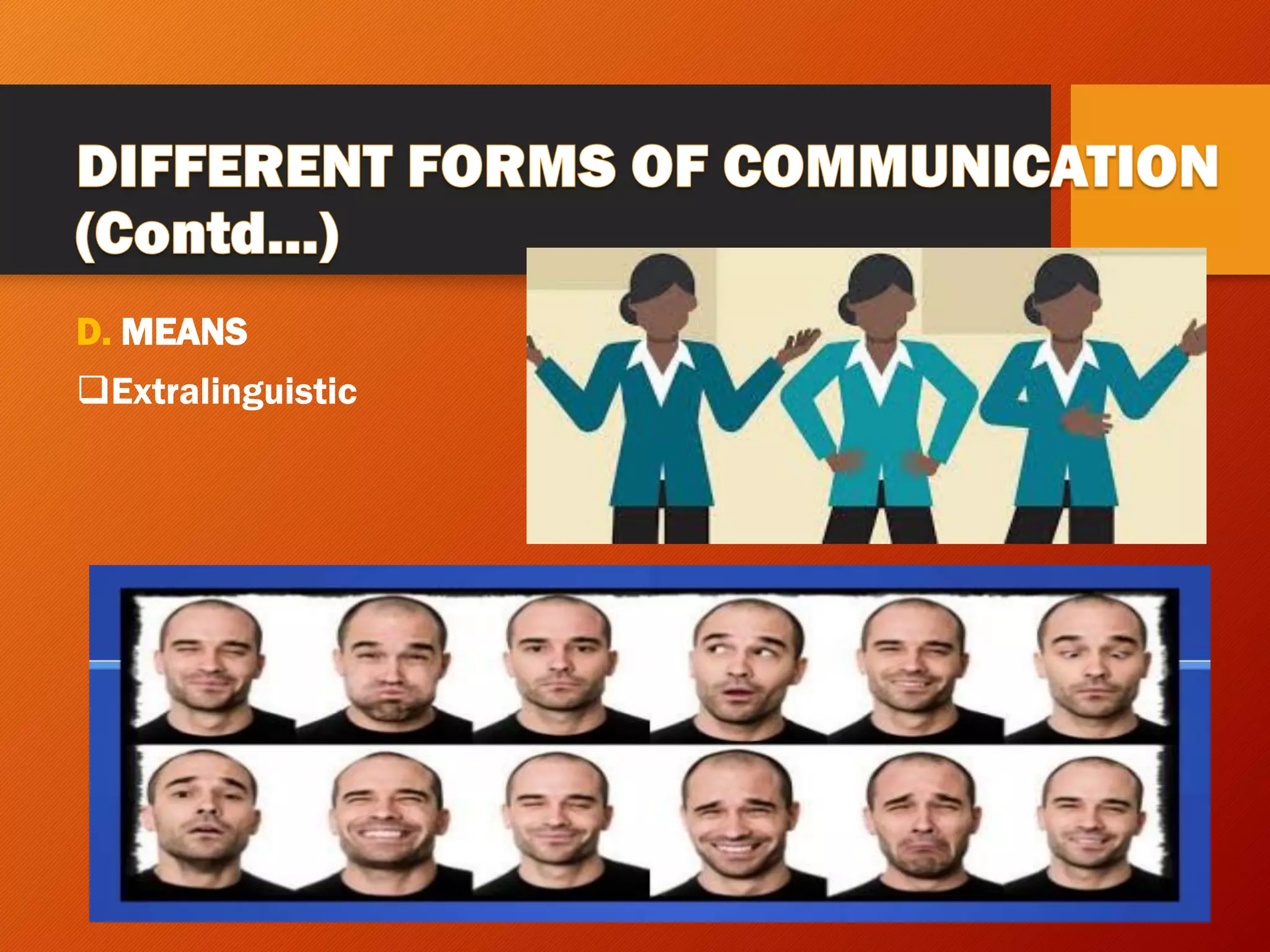 D. MEANS
❑Extralinguistic
 