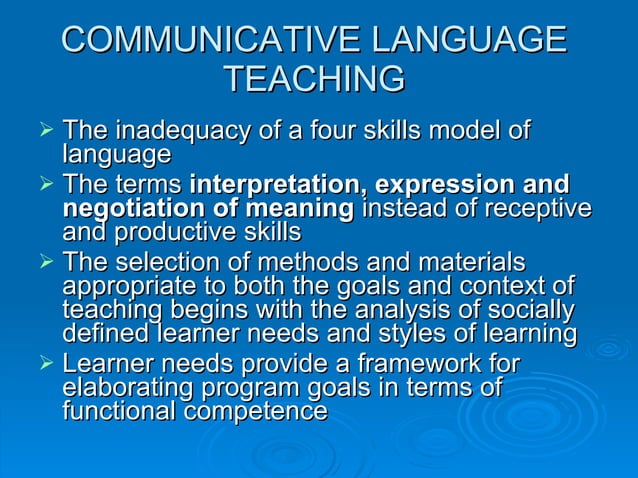 Communicative Language Teaching | PPT